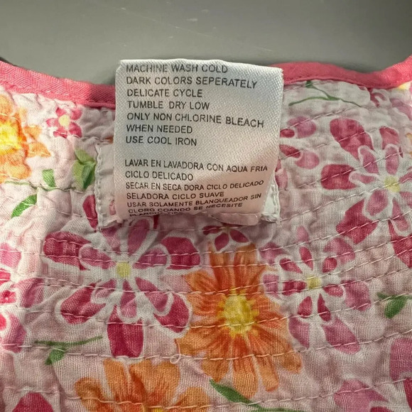 Bernette,L,enamel button snap front quilted neckline gathered pockets gown - Picture 8 of 8